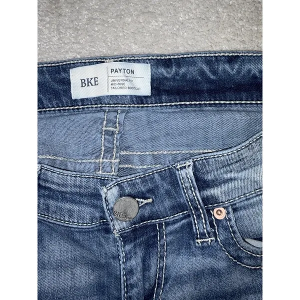 BKE Denim Payton‎ Bootcut Jeans Size 26x31.5 Medium Wash Low Rise Y2K Stretching - Image 3