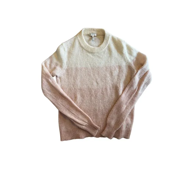 Joie Alpaca Wool Blend Sweater Small Pink Cream Colorblock Cozy - Image 6