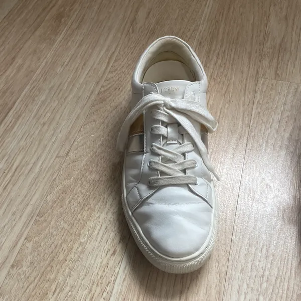 J. Crew New Road Trip Sneakers With Stripe Size 9 - Image 5