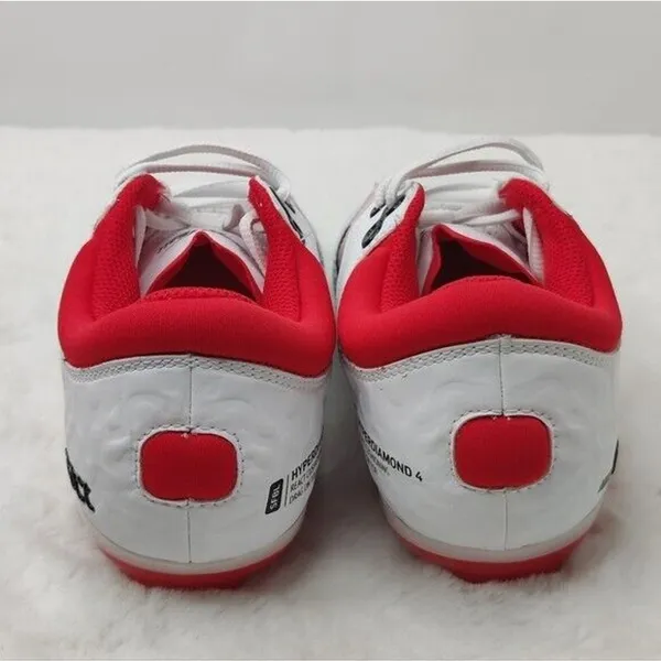 Nike Hyperdiamond React 4 Pro White Red Softball Cleats Sz 5.5 - Image 4
