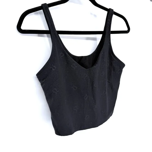 Lululemon Align Tank Top Yogo Emboss Black Womens Size 10 Nulu Built In Bra - Image 9