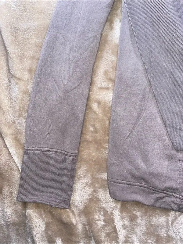 Athleta Women's Taupe Open-Front Draped Cardigan - Image 3
