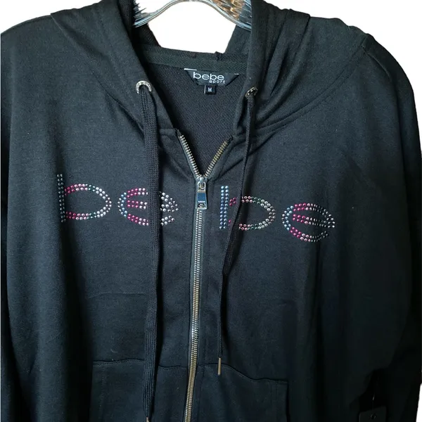 Bebe Sport rainbow nailhead hoodie - Image 3