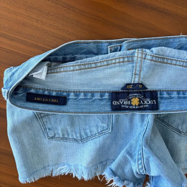 Lucky Brand The Cut Off Shorts 6 28 Floral Embroidered Denim Boho Summer Fairy - Image 7