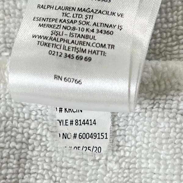 Lauren Ralph Lauren Terry Cloth Robe Women Large White Cotton Belted Spa Classic - Image 8