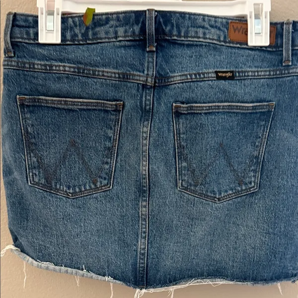 Wrangler Denim Mini Skirt in Faded Blue - Image 5