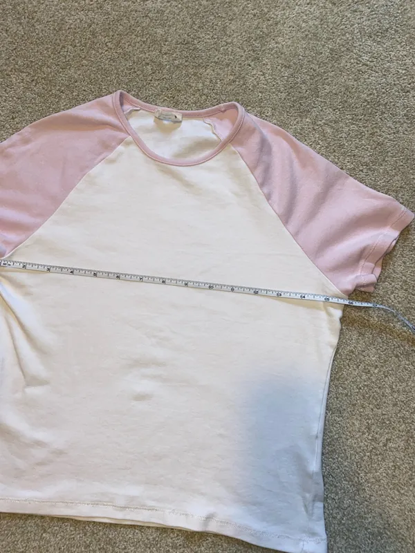 Cotton On Baseball Baby Tee Pink  - Image 4
