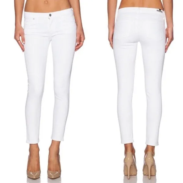 Citizens of Humanity‎ Women's White 25 Avedon Skinny Low Rise Jeans - Image 2