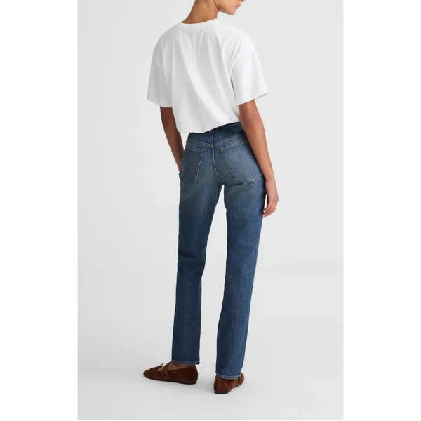 Madewell Perfect Vintage Straight Jeans 26 Blue High Rise Stretch Denim Women's‎ - Image 2