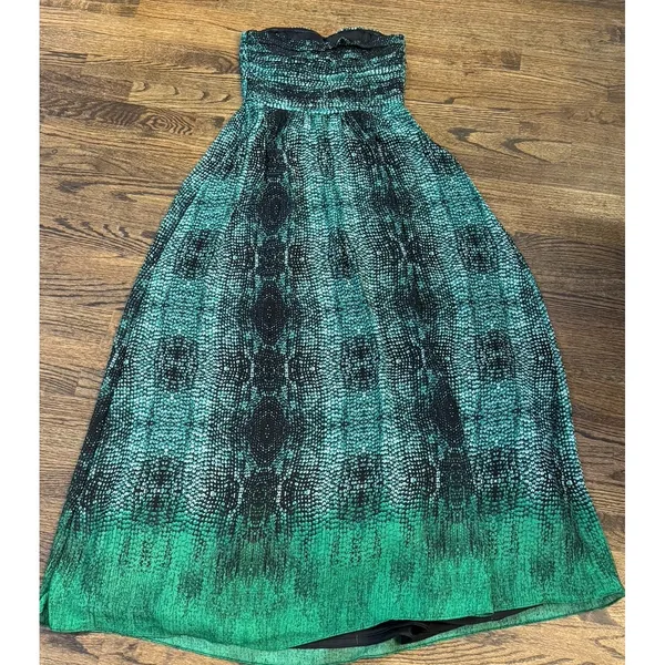 Moulinette Soeurs Vernalis Green Strapless Maxi Dress Size 2 A Line - Image 5