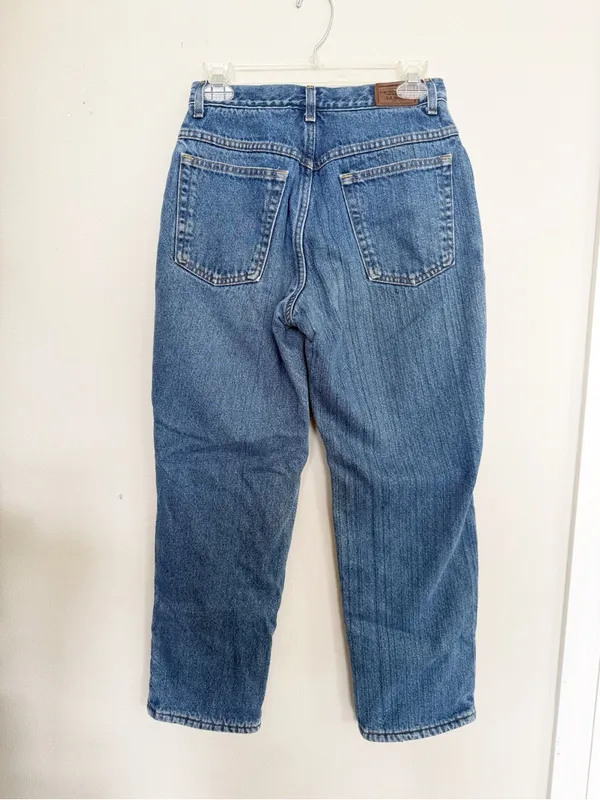 L.L. Bean Vintage Fleece Lined Jeans size 6 Petite - Double L Relaxed Fit - Image 5