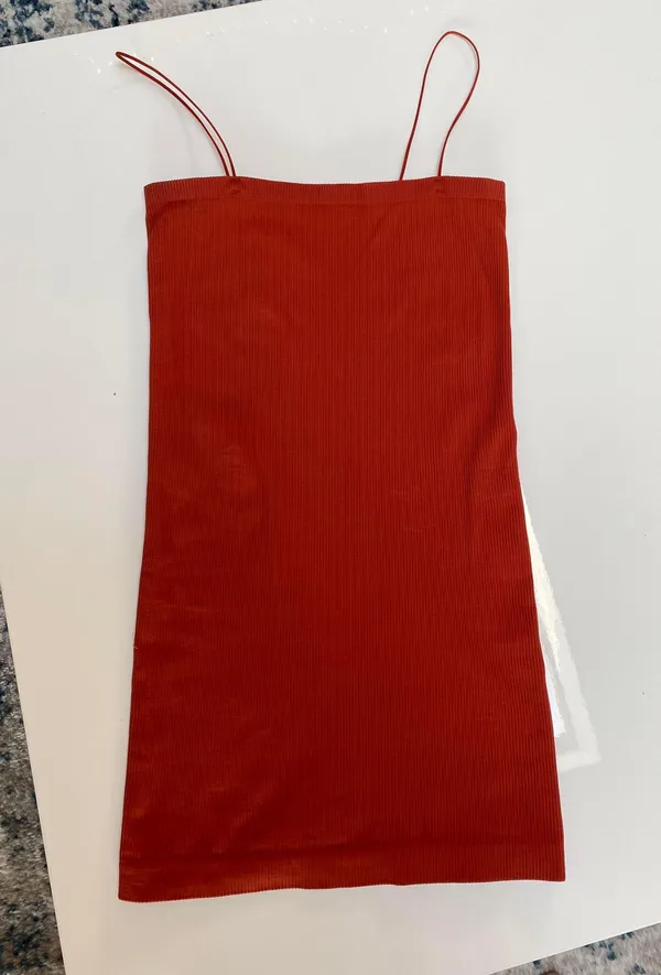 Free People Square Neck Red Dress - Image 5