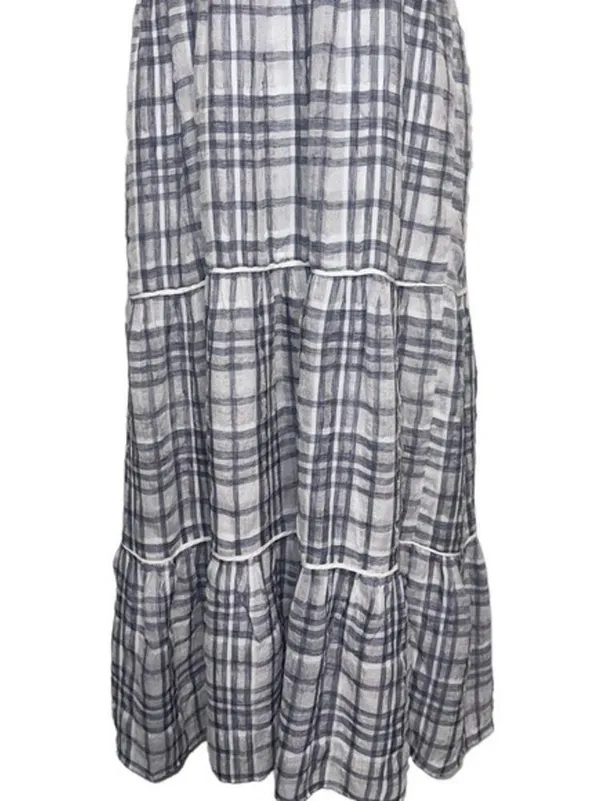 Madewell Puff-Sleeve Faux-Wrap Tiered Maxi Dress size‎ 6 - Image 8