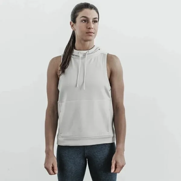 NOBULL Ivory Cream Sleeveless Hoodie Gym Training‎ Vest Crossfit Yoga - Image 2
