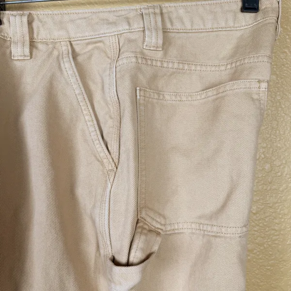 Aritzia TNA Carpenter Jeans Women's 6 Tan Utility Skater Straight Leg Relaxed - Image 8