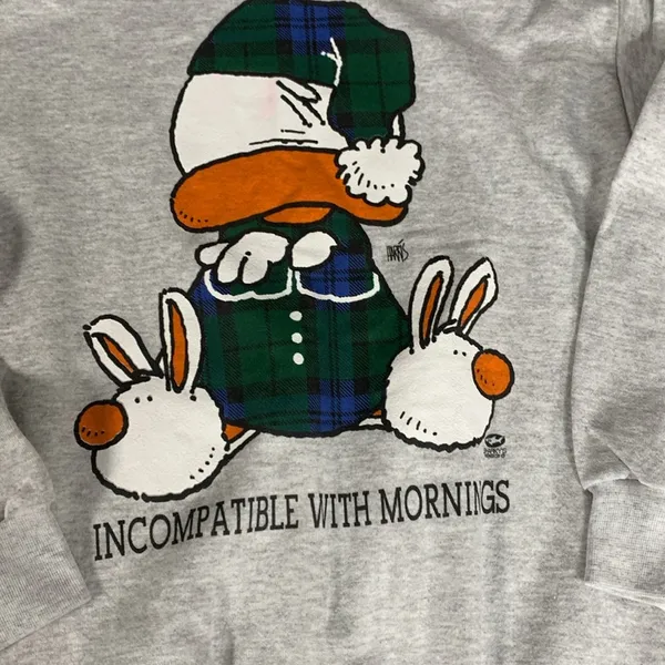 Tultex Duck Funny Print Sweatshirt Size XL - Image 2