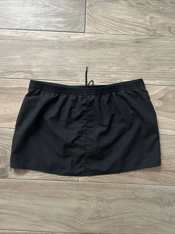 Black Drawstring Swim Skirt - Image 2
