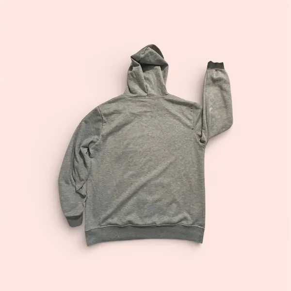 Graphic Gray Hoodie with Purple Print medium - Image 2