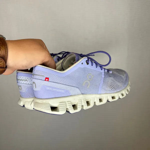 On Running Cloud X Lavender Ice Purple Lightweight Athletic Sneakers Shoe Size 8 - Image 3