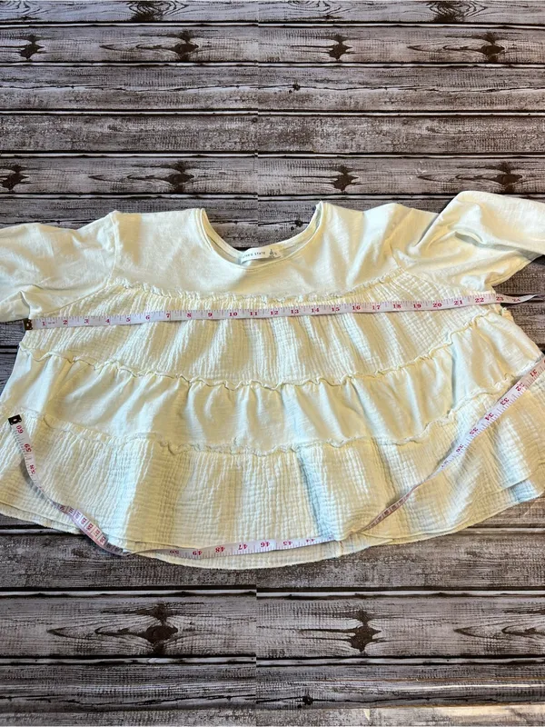 Altar’d State Cream Peplum Cottage Core Long-Sleeve Women’s Top size small - Image 5