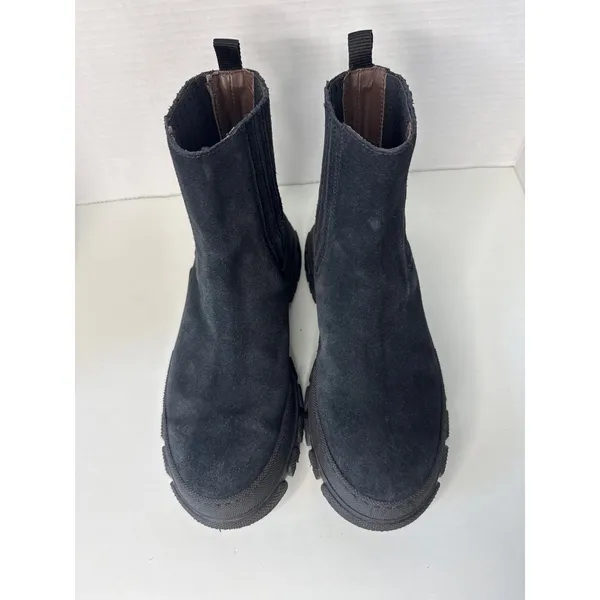 Boemos Suede Platform Chelsea Boots Lug Sole Italy size 37 - Image 6
