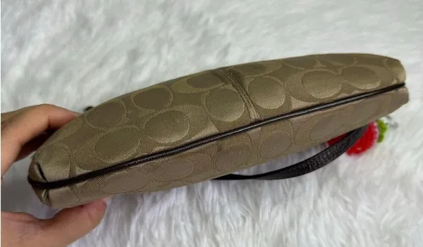 COACH y2k Brown Signature Canvas Wristlet Mini Purse - Image 3