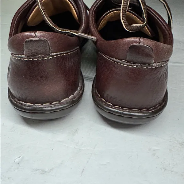 Born Women's Dark Brown Leather Derbys 7 38 walking oxfords comfortable casual - Image 5