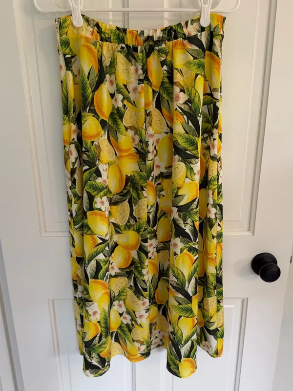 Show Me Your Mumu Flirt Skirt Darling Dolls Green Floral Midi Large - Image 3