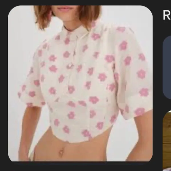 For Love And Lemons Pink Floral Embroidered Puff Sleeve Bodice Top - Image 3