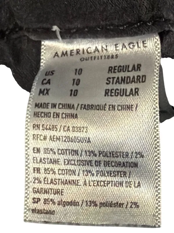 American Eagle Curvy Super Hi Rise Jegging Black Next Level Stretch Distress 10 - Image 7