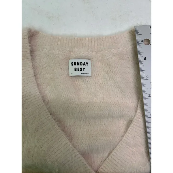 Aritzia Sunday Best Reese Cropped Cardigan in Ballerina pink Size M. - Image 6