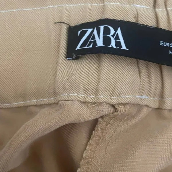 Zara‎ Women Coastal Grandma Paperbag Pants S Butter Yellow Minimalist High Rise - Image 6