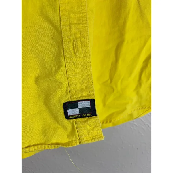 Vintage Urgent Gear Shirt Womens Size Medium Yellow Button Front Western Preppy - Image 4