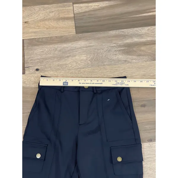 Halara Cargo Pants Size M Navy High Waisted Utility Skinny Stretch Snap Pocket - Image 4