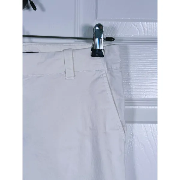 Theory Womens Cotton Wide Leg Trouser Pants Size 0 White Old Money Quiet Luxury - Image 9