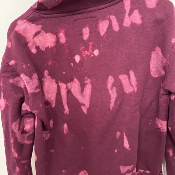 Champion Tie Dye Magenta Hoodie Hooded Sweatshirt - Image 7