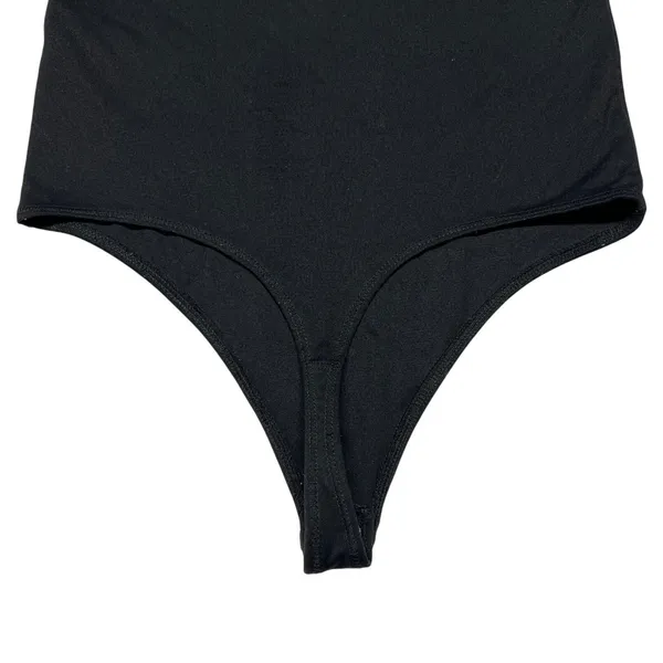 Abercrombie‎ & Fitch Bra Free Seamless Deep V Bodysuit Black Small - Image 4