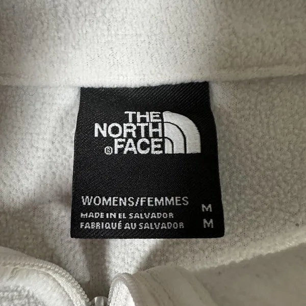 The North Face Fleece Sweater Womens Medium White 1/4 Zip Mock Neck Pullover - Image 5