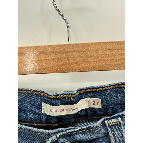 Levi's‎ Womens Jeans Size 27 Ribcage Straight Denim Button Fly High Waisted - Image 8