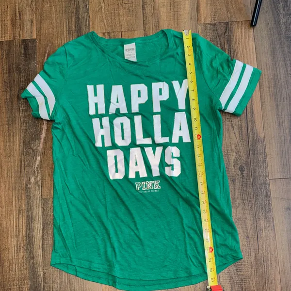 PINK Victoria's Secret Festive Green Tee - Image 7