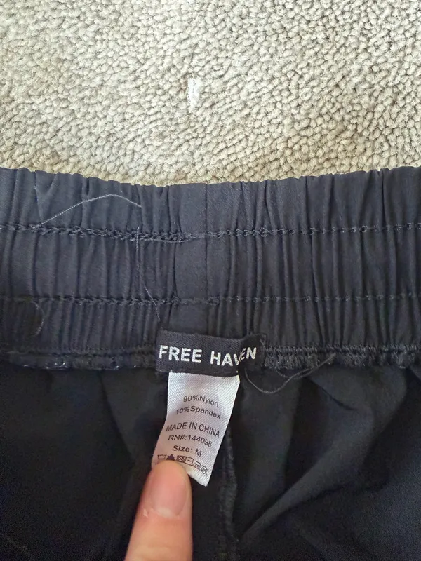 Free Haven Black Wide Leg Lace Trim Pants Size M - Image 5