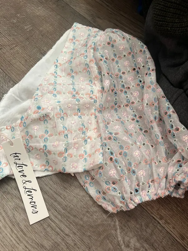 NWT For Love & Lemons Denise Crop Top size small - Image 8