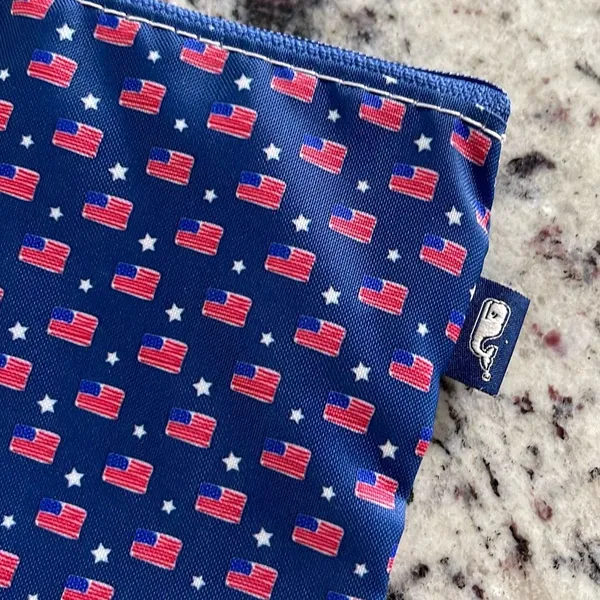 Set Of 2 Vera Bradley Vineyard Vines Womens Cosmetic Pouch Clutch Blue Red‎ - Image 3