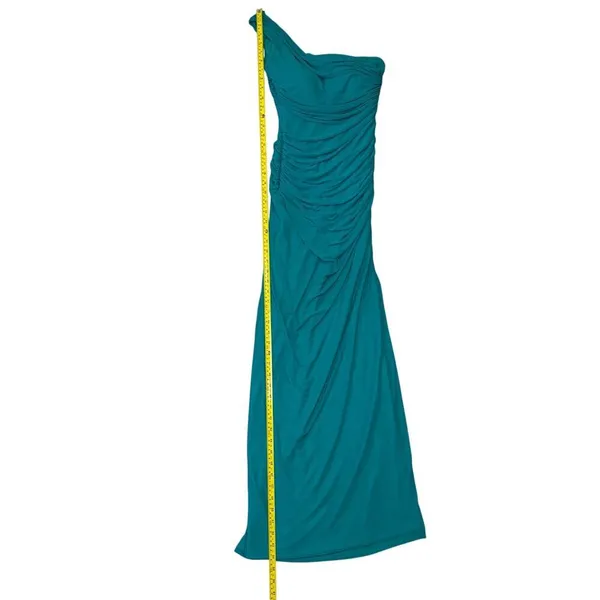Jump Apparel Women’s Cocktail/ Prom Dress 3/4 Size Teal & Silver - Image 9