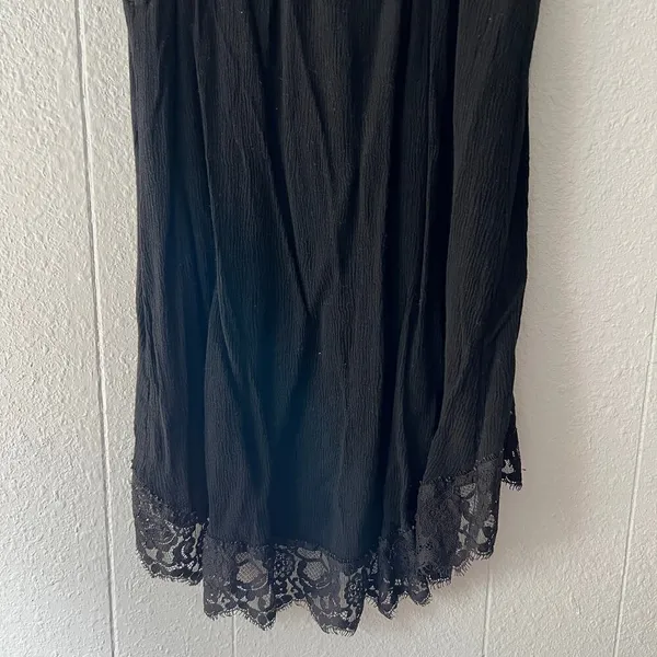 Womens Gauzy Lace Top XS Boho Fairygoth Witchy Gothcore Emo Rockabilly Punk - Image 6