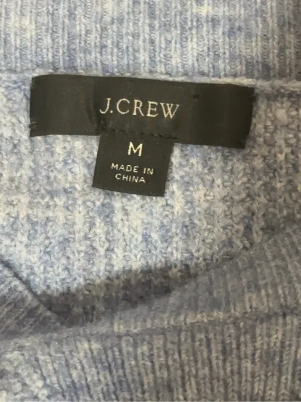 J.Crew Heather Blue Merino Wool Alpaca Blend Sweater Size M - Image 5