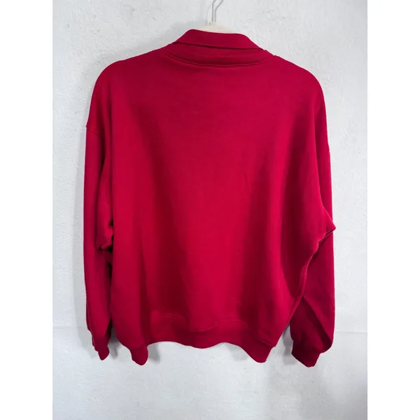 Giorgio Beverly Hills‎ Red Sweatshirt Women's Vintage Gold Crest Pullover - Image 6