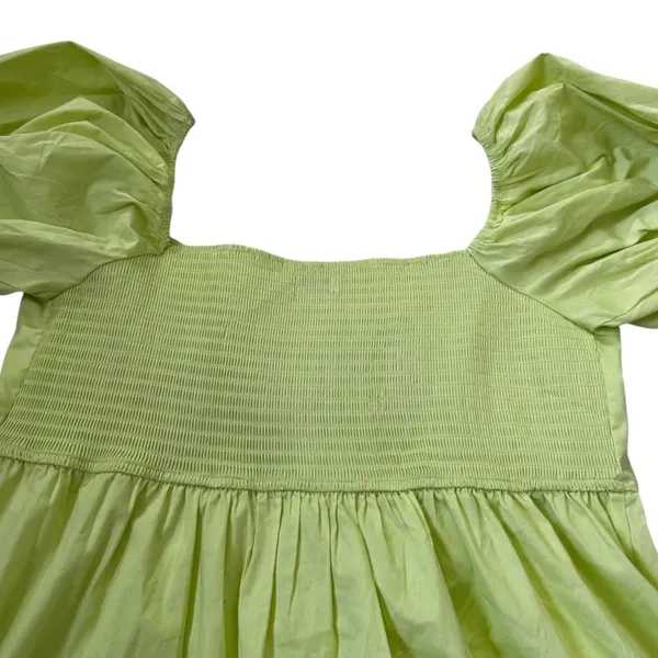 Motherhood Maternity XL Soft Lime Puff Sleeve Square Neck Smocked Top | 0130 - Image 5