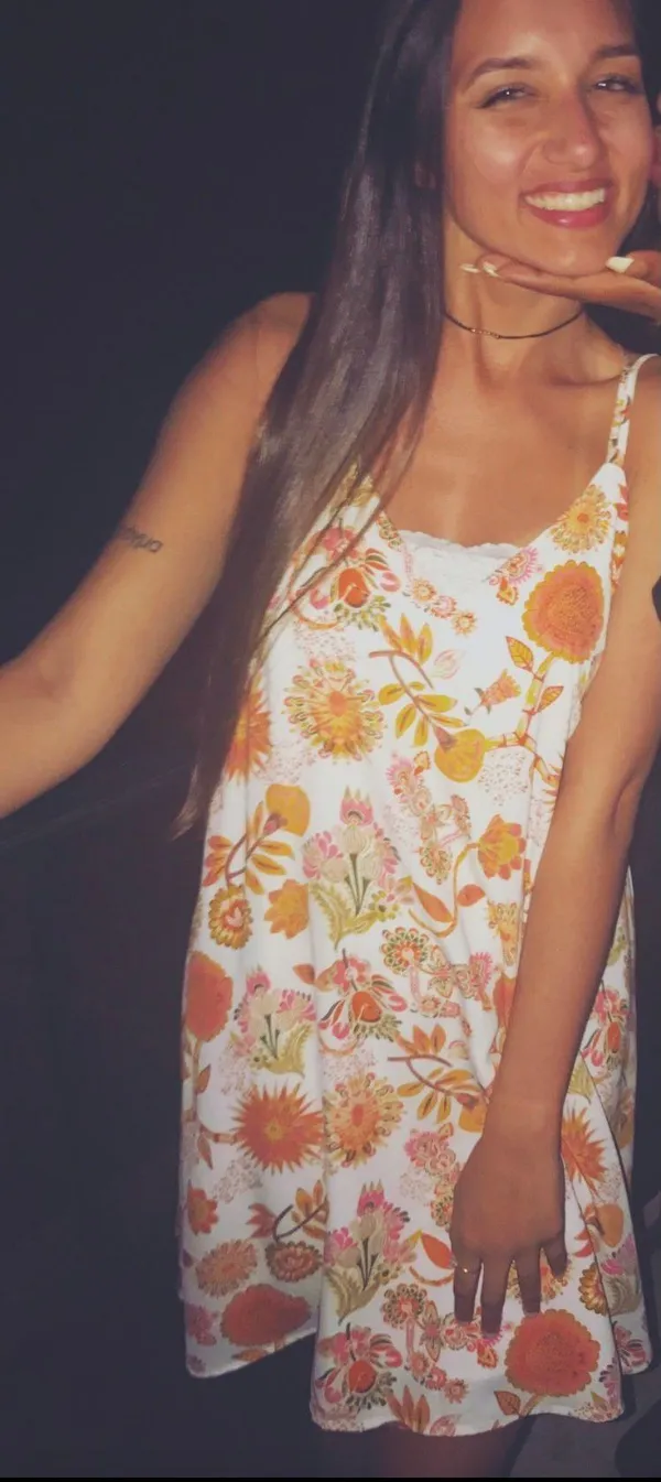 Strut & Bolt orange flower sun dress - Image 2