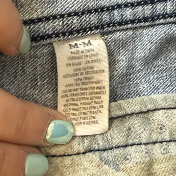 American Eagle Y2K Womens Size M Denim Button Front Cropped Jacket Casual 90s - Image 7